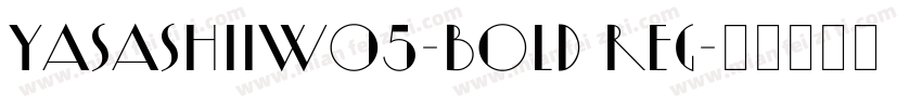 YasashiiW05-Bold Reg字体转换